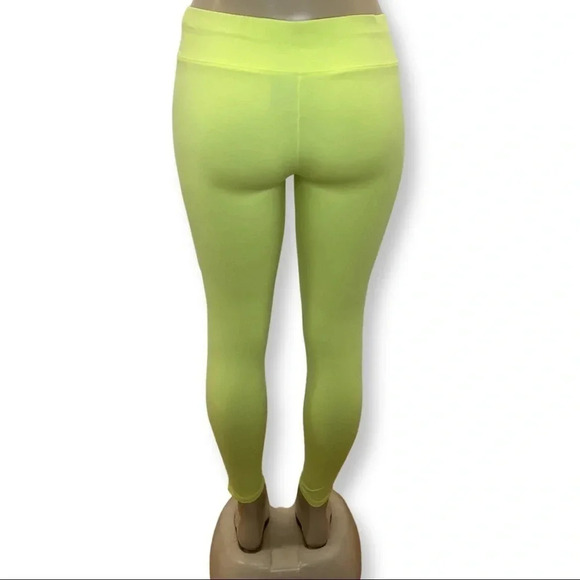 Thanth yellow thick waist band yoga leggings size large New With Tags - Picture 3 of 5